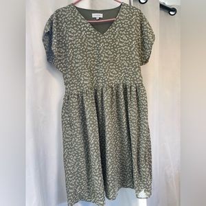 One loved babe dress green floral medium
